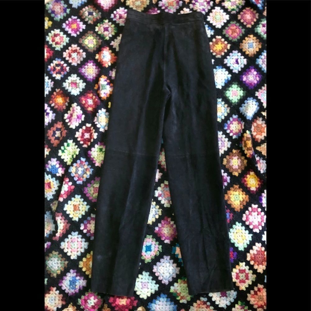 Giorgio sant Angelo suede slacks fully lined, black sz 10